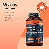 Nutravita Organic Turmeric 1440mg with Black Pepper & Ginger 180 Capsules view 2