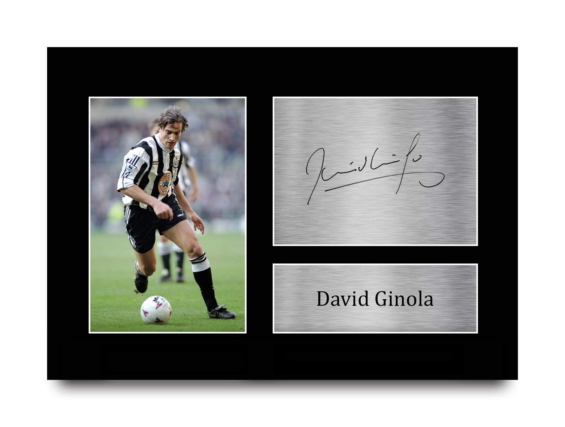 HWC Trading A4 David Ginola Magpies Gifts Printed Signed Autograph Picture for Fans and Supporters - A4