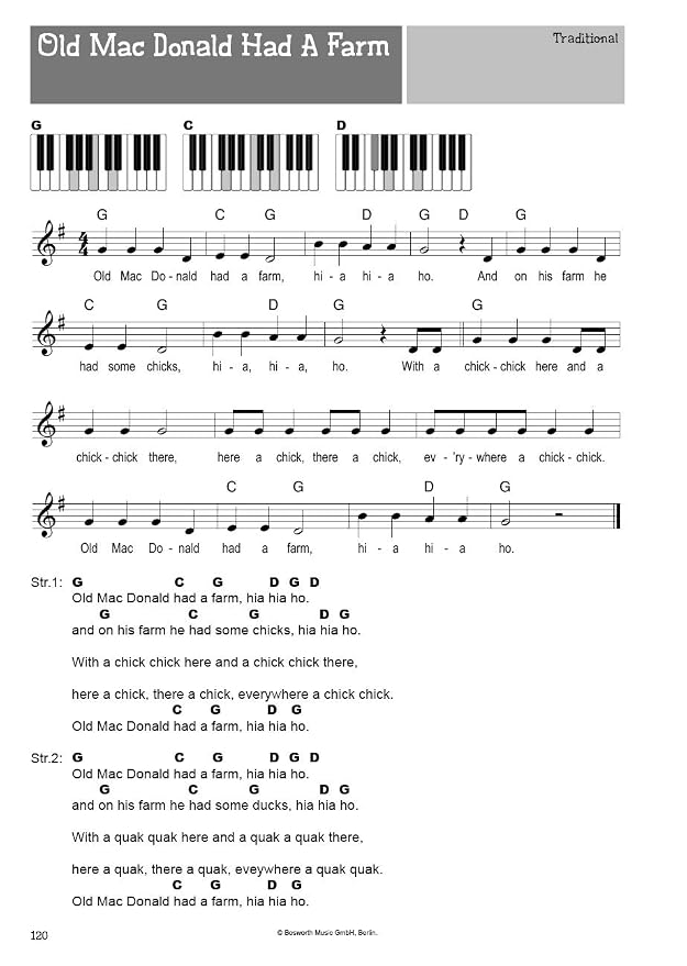 100 Kinderlieder Fur Keyboard Beliebte Melodien A Hits Aus Film