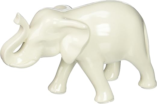 Amazon Com Home Decor Sleek White Elephant Figurine Home Kitchen