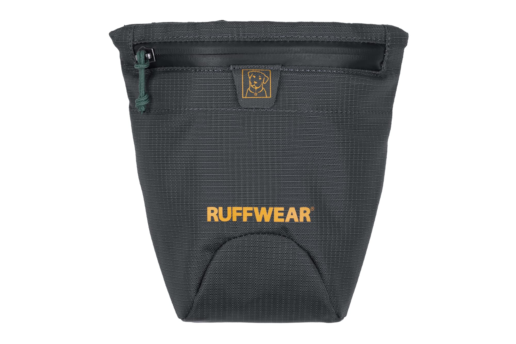RUFFWEAR Pack Out Bag, Dog Poo Bag Roll Dispenser, Fabric Belt Bag, Holds Full Dog Poop Bags, Small Lightweight Waterproof Hands Free Bumbag for Dog Walking, with Zip Pockets, Basalt Grey, Large
