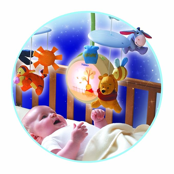 tomy winnie the pooh light up cot mobile
