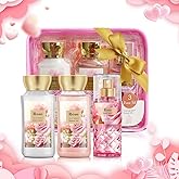 Beautifier Life Bath and Body Gift Set for Women and Girls,Rose 3PCS Set - Shower Gel,Body Lotion,Body Mist,Personal Portable Body Care Travel Set,Home Spa Set for Birthday Mother's Day Gifts for Her