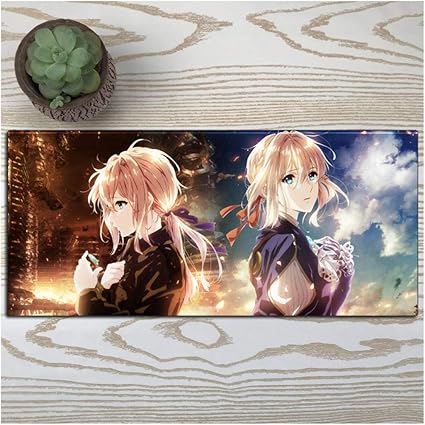 Amazon ヴァイオレット エヴァーガーデン大型マウスパッドゲームeスポーツ手首かわいい女の子漫画ショートカットデスクトップキーボードライティングデスクオフィスコンピューターパッド学生デスクパッド大創造的なクッションシンプルなスタイル器 アニメ漫画