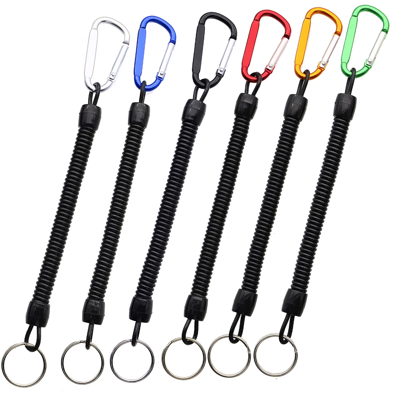 Fishing Lanyards Boating Multicolor Fishing Ropes Secure Pliers Lip Grips Tackle Fish Tools 6pcs(Color Ramdon)