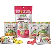 YoGut Freeze Dried Yogurt Snack, On-the-Go Smoothie Melts, Variety Pack | Healthy Snacks for Kids &amp; Adults, Gluten Free, Non GMO with 5 Billion Live Probiotics, Strawberry, Mango, Banana - 6 Pack