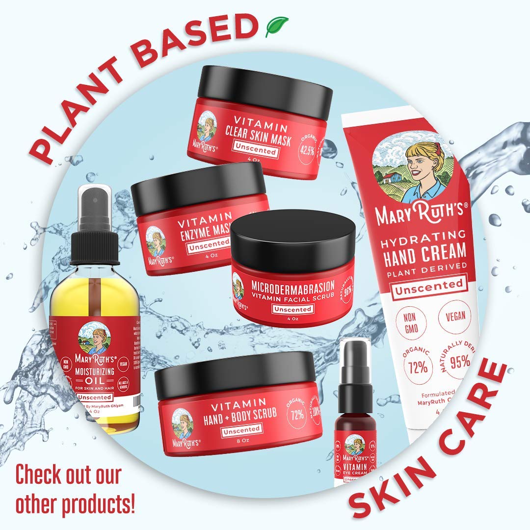 ORGANIC HAND & BODY CREAM/CREME BY MARYRUTH 4oz - Unscented & Completely Non-Toxic! - Ultra Hydrating w/ a Soft Feel and Texture - Rare Blend of 72% Organic & Plant Based Ingredients for either Damaged - Dry - Chapped - Sensitive - or Normal Hands, Skin & Body. Highest Content Purity Organic- Kosher Ingredients, Cruelty Free. For Men &am