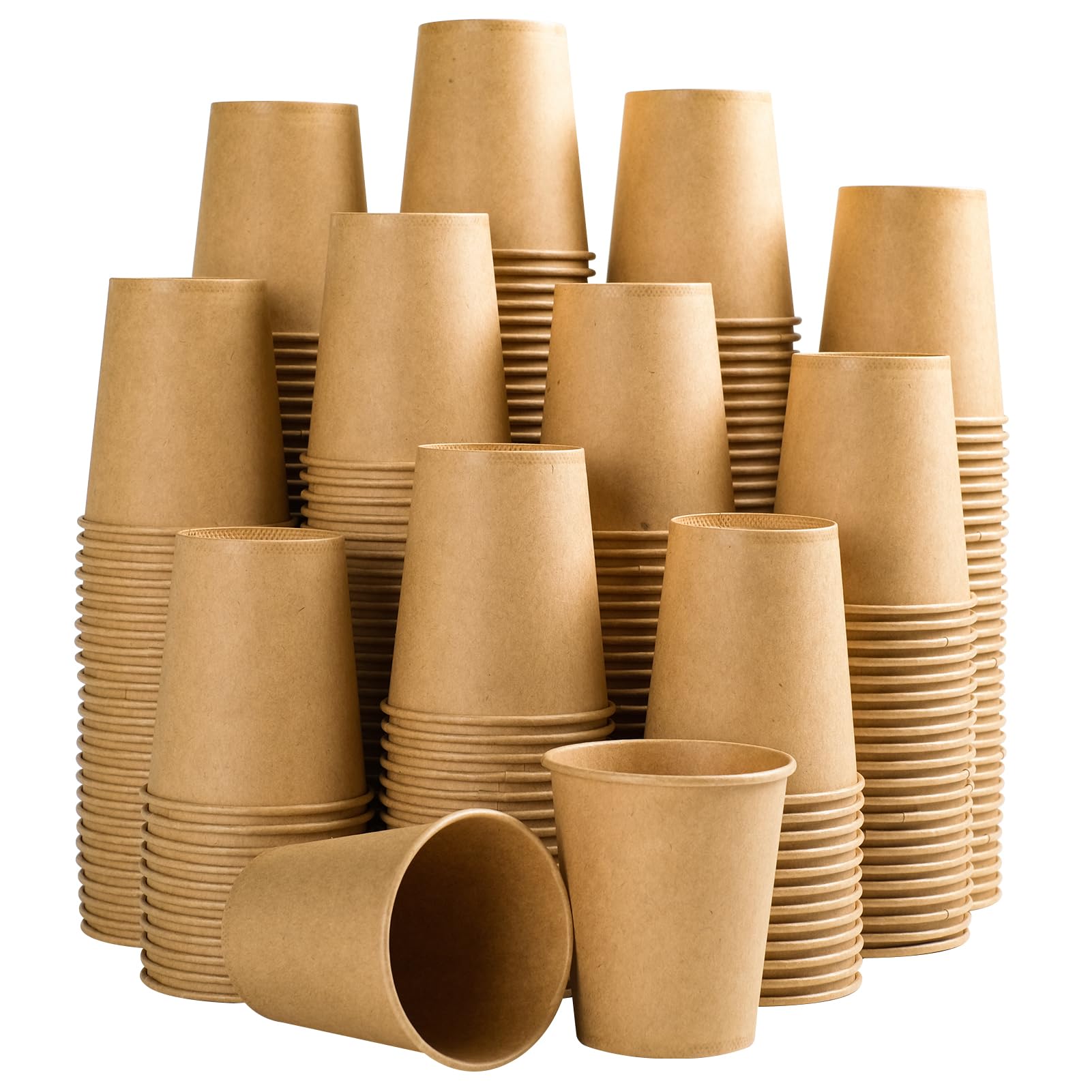 Photo 1 of Clawsoff 300 Pack 5 oz Paper Cups, Disposable Kraft Bathroom Cups 5 Ounce, Espresso Coffee Hot/Cold Beverage Cups for Home, Kitchen, Party