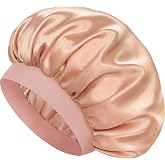 Doitory Satin Silk Bonnet for Hair, Double Layer Sleep Cap for Men &amp; Women | Satin Bonnet for Sleeping, Soft Satin Lined Bonnet for Natural &amp; Curly &amp; Long Hair, Silk Sleep Cap for Men &amp; Women