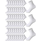 200 Pairs Men's Quarter Ankle Socks Bulk, Moisture Wicking Unisex Cotton Athletic Casual Socks for Men Women