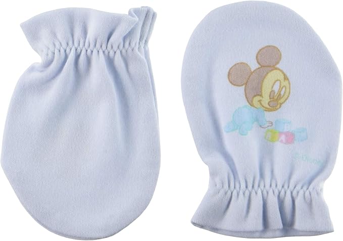 Amazon Co Jp ディズニー ベビーミッキー 新生児 ミトン 男の子 ディズニー 新生児肌着小物 ブルー 日本 フリー Free サイズ 服 ファッション小物