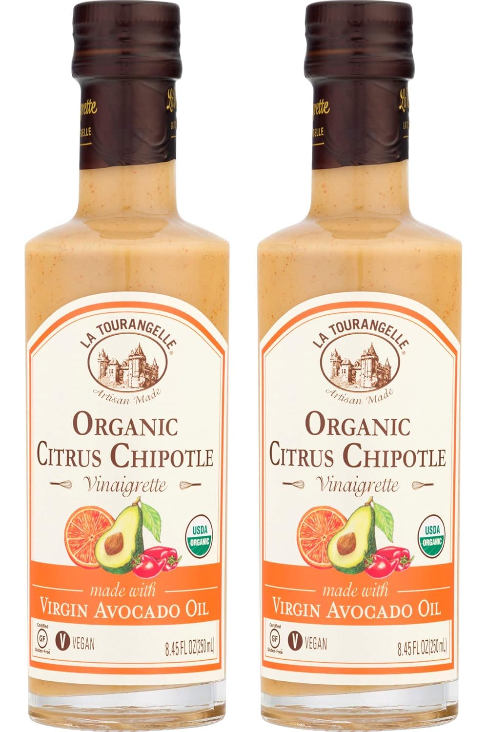 La Tourangelle Organic Citrus Chipotle Vinaigrette 8 45 Ounce 2 Bottle Pack Salad Dressing And Marinade Made With Organic Virgin Avocado Oil Gluten Free Low Sodium 2 Count Packaging May Vary Grocery Gourmet Food Amazon Com