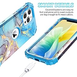 BQQFG for iPhone 13 Pro Max Case, Three Layer Heavy