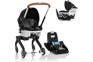 Gold Shyft DualRide with Carryall Storage Infant Car Seat and Stroller Combo (Moonstone Gray)