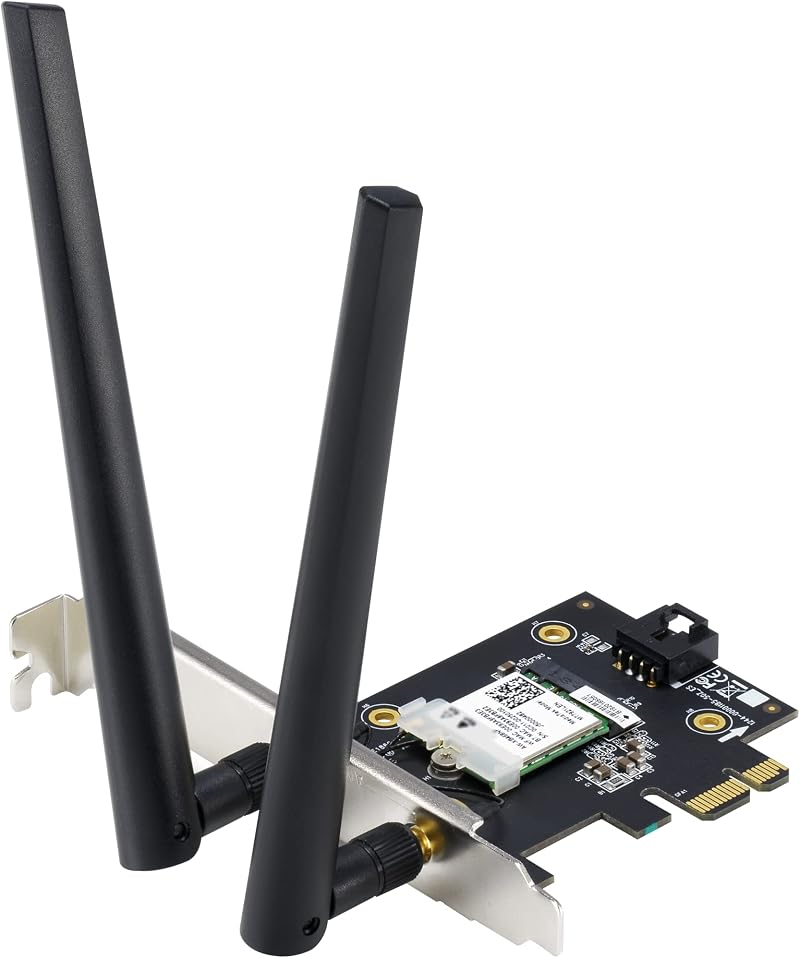 ASUS PCE-AX1800 WiFi 6 PCIe Card Bluetooth 5.2 1800Mbps 2 Antennas WPA3