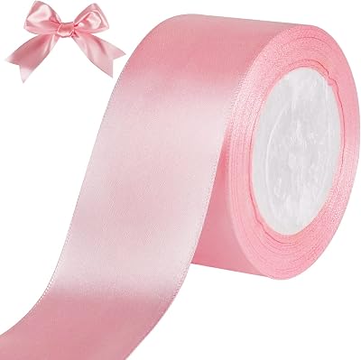 tenn well Pink Satin Ribbon 50mm x 22m Gift Wrapping Crafting