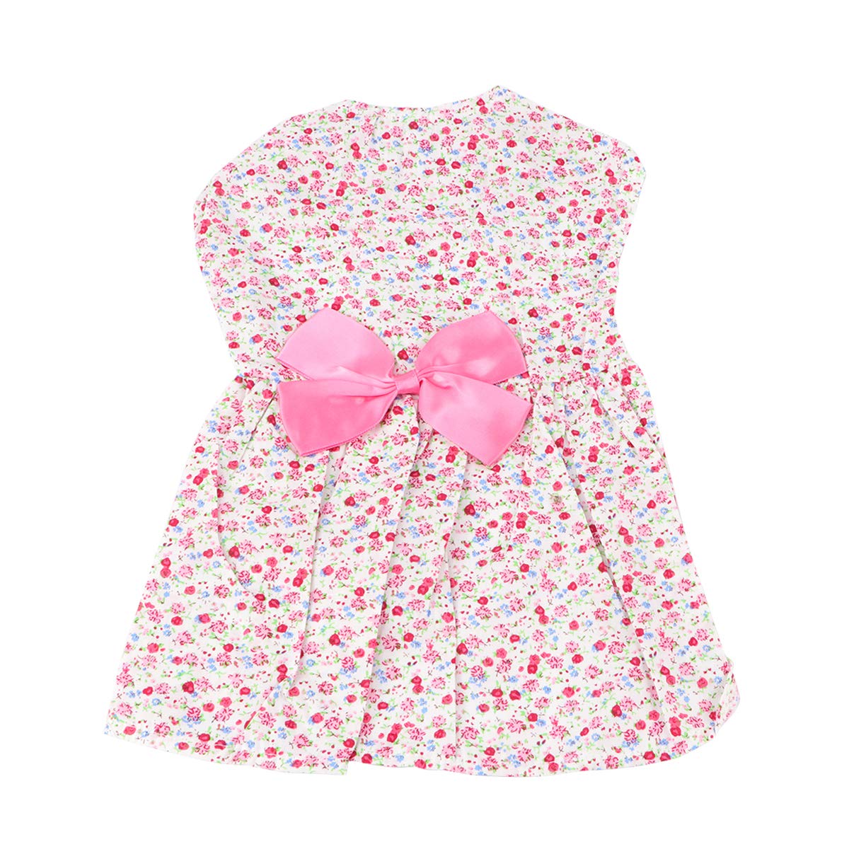 Puppy Dog Tutu Dress - Princess Wedding Dress Adorable Floral Sundress with Bowknot for Chihuahua, Shih Tzu, Yorkshire Terriers - Size XL (Pink)