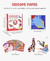 Gamenote Origami Kit for Kids 54 Projects 120 Sheets with 54 designs 14x14cm view 2