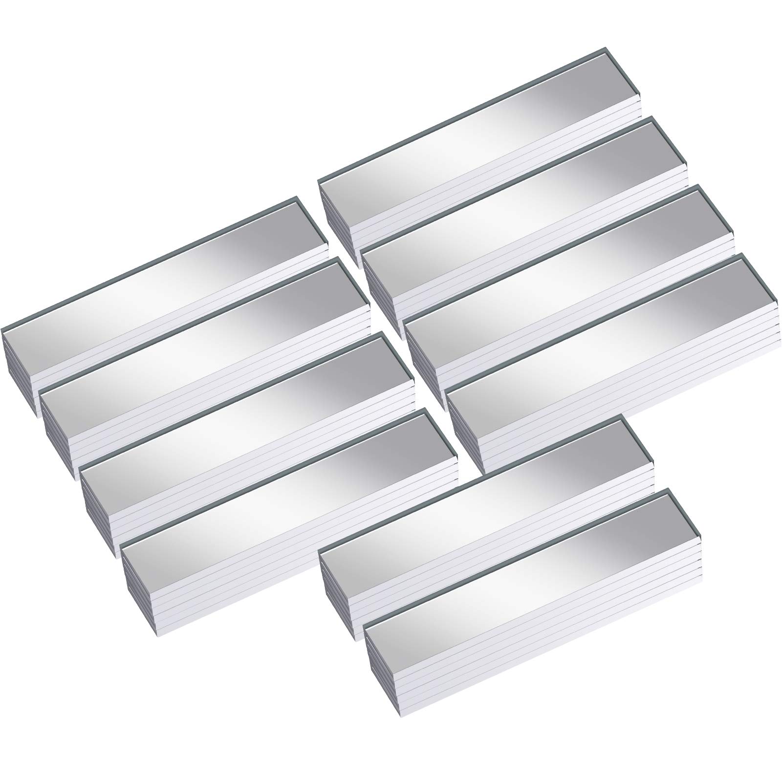 Photo 1 of Nuanchu 3/8 x 2 Inch Mirrors Mosaic Tile Rectangular Small Mosaic Mirrors DIY Craft Decorative Glass for Household Wall Ceiling Decorations(60 Pieces)