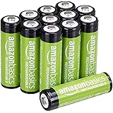 AmazonBasics Lot de 12 piles AA rechargeables préchargées 2000 mAh