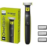 Philips OneBlade Barbeador e Aparador Elétrico: Raspa, Apara e Contorna | Barbeia e apara sem irritar a pele | Uso a Seco ou 