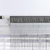 HSYLYM Beaded String Curtain Grey 90x200cm Spaghetti Dense Beads Door Curtain view 4