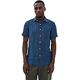 Faherty Men's Short Sleeve Palma Linen Shirt