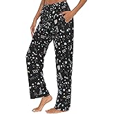 ENJOYNIGHT Women Cotton Lounge Pants Comfy Pajama Bottoms With Pockets&Drawstring