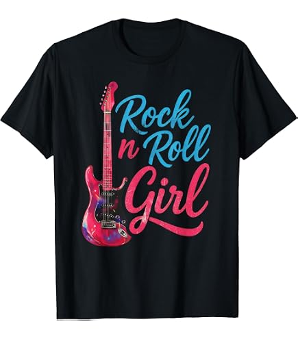 Amazon.com: Rock N Roll Girl Music T-Shirt : Clothing, Shoes & Jewelry