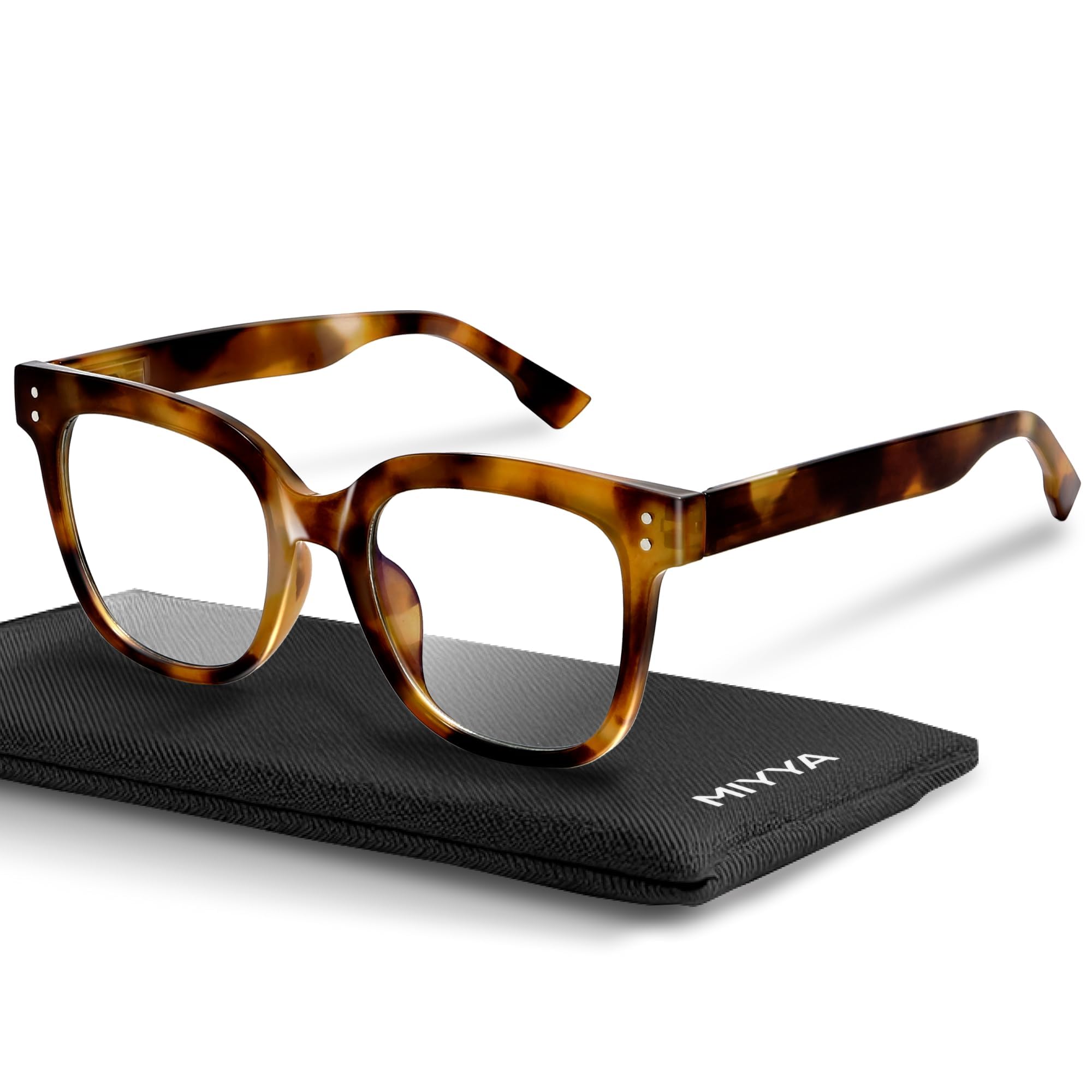 Photo 1 of miyya Blue Light Glasses for Women – Oversized UV & Blue Light Blocker Chunky Frames, All-Day Comfort, Stylish Eyewear