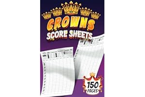 Crowns Score Sheets: 150 Small Cards Game Scoring Pad With Totals And Guide, Track 8 Players