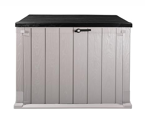 Ondis24 Mülltonnenbox Gartenbox Storer Gerätebox abschließbar für 2 Mülltonnen (750 Liter, Anthrazit - Grau)