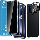 2 Pack for OnePlus 15 Privacy Screen Protector, 2 Pack Camera Protectors, Positioning Frame, Fingerprint Compatible, Anti Spy, 9H Hardness Tempered Glass, Privacy Screen Protector for OnePlus 15