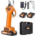 SOARFLY Electric Pruning Shears, 30mm 1.2'' Cutting Diameter Professional Cordless Electric Pruner for Tree Trimming Branch Cutter, (2Pcs 2000mAh Battery & 1 Charger Included), Orange, SEPS-02