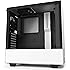 NZXT H510 - CA-H510B-W1 - Compact ATX Mid-Tower PC Gaming Case - Front I/O USB Type-C Port - Tempered Glass Side Panel - Cable Management System - Water-Cooling Ready - White/Black