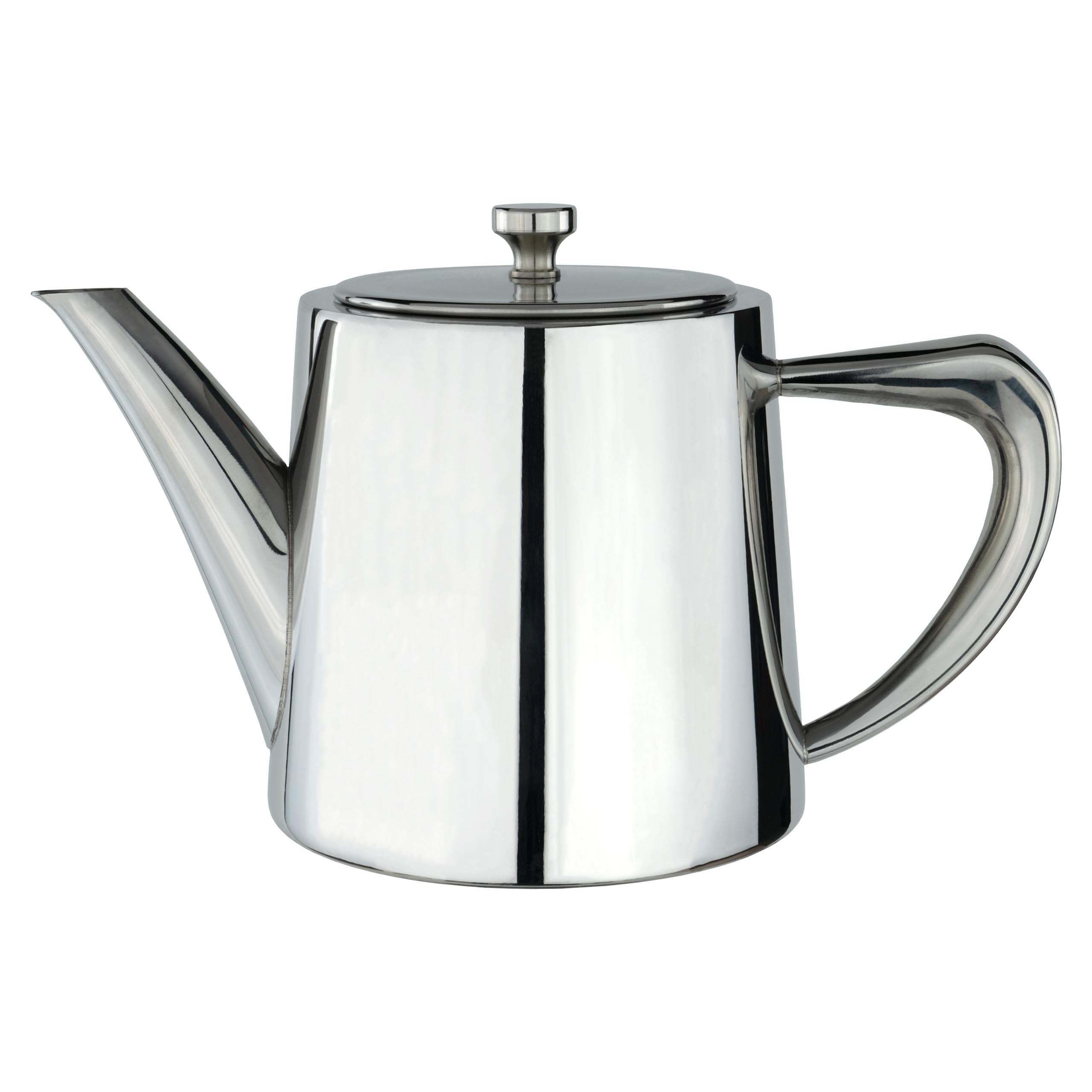 Café Olé Derwent Teapot, 35oz / 995ml, Serves 5, Stainless Steel, Modern Teapot Design with Mirror Finish, Perfect Pour Spout