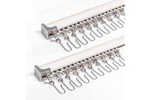 3.6ft-7.2ft Upgraded Aluminum Curtain Track, Ceiling Track System, Length can be Adjusted and Extended Freely Room Divider Tr