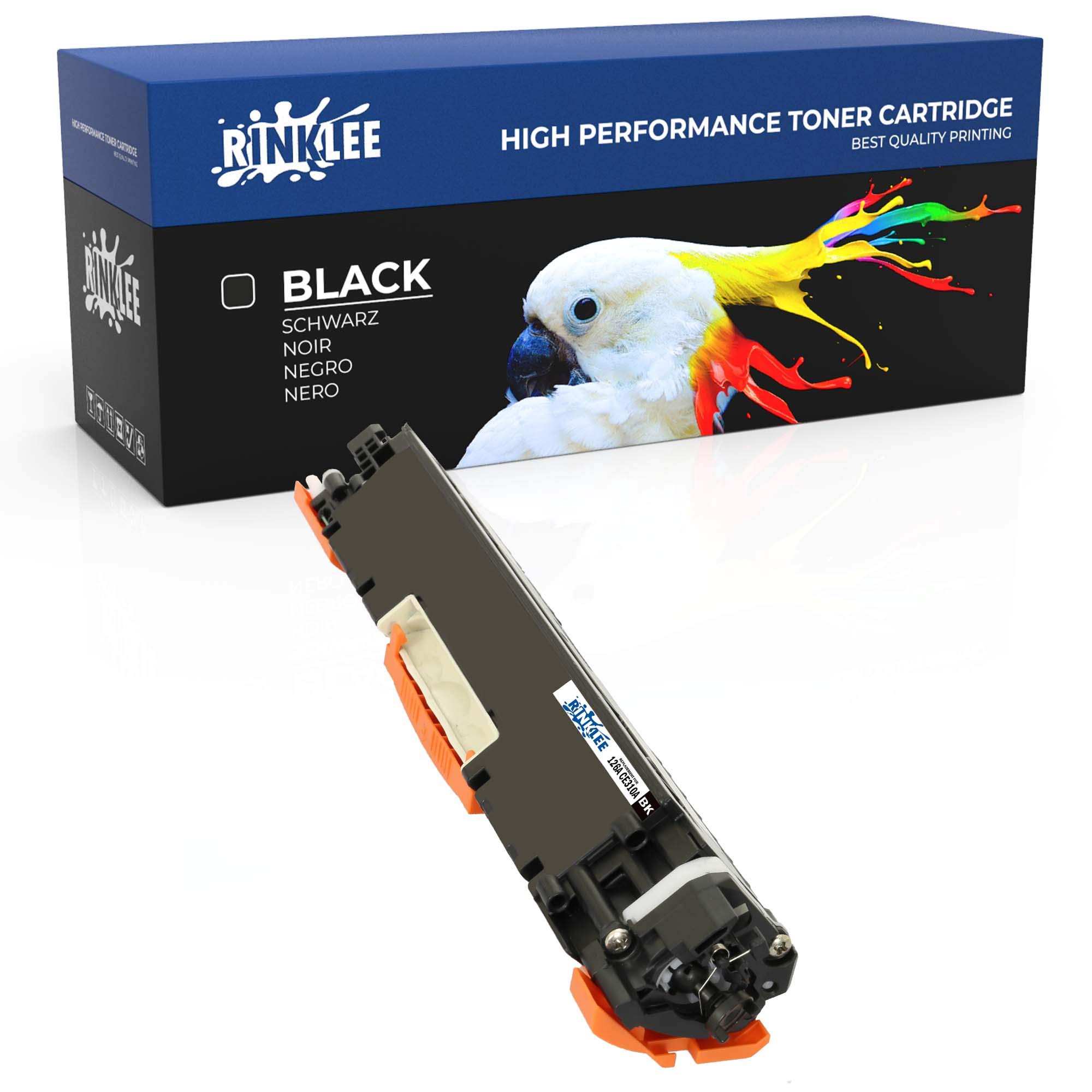 RINKLEE CE310A 126A Toner Cartridge Compatible with HP LaserJet Pro M175nw M175a CP1025 CP1025nw TopShot M275 M275nw MFP Canon i-SENSYS LBP7010C LBP7018C | High Yield 1200 Pages | BLACK