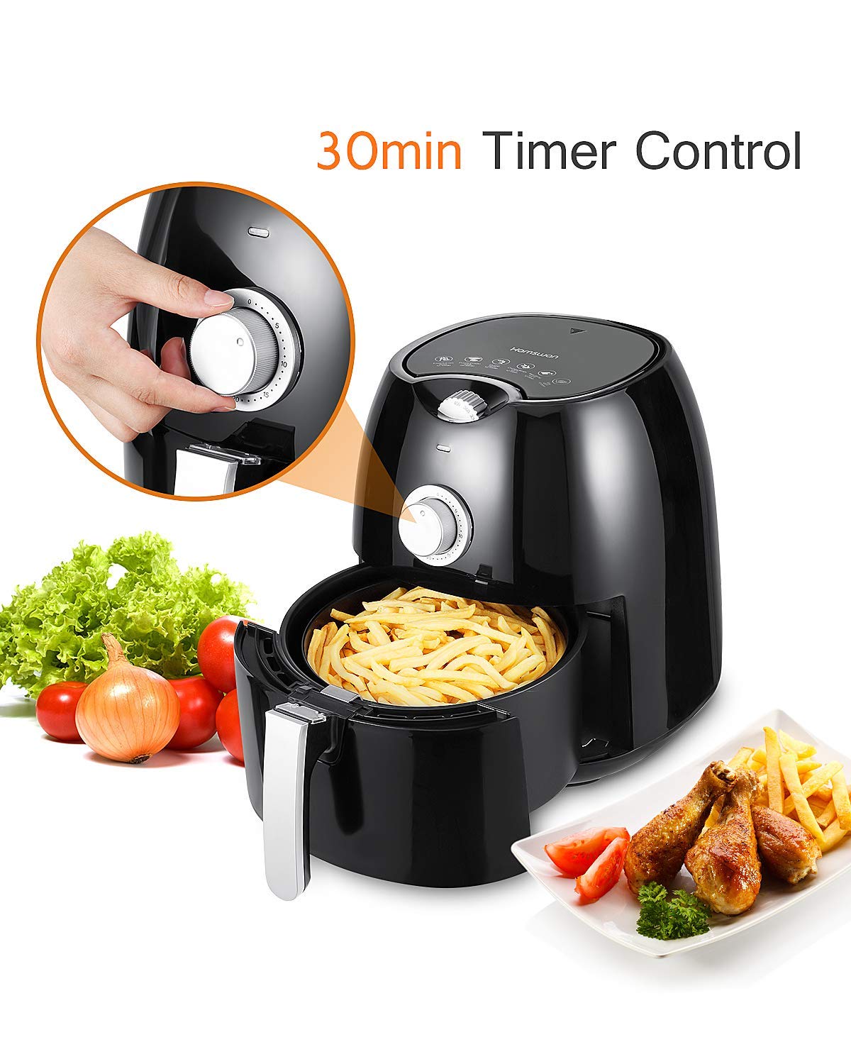 HAMSWAN Wireless Doorbell, Waterproof Ring Doorbell Kit Operating at 900 feet Range with 52 Chimes 4 level Volume Push Button, No Batteries Required for Receivers