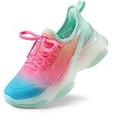 DREAM PAIRS Girls Slip-On Sneakers Kids Sparkle Pop Lightweight Jelly Sole Walking Shoes