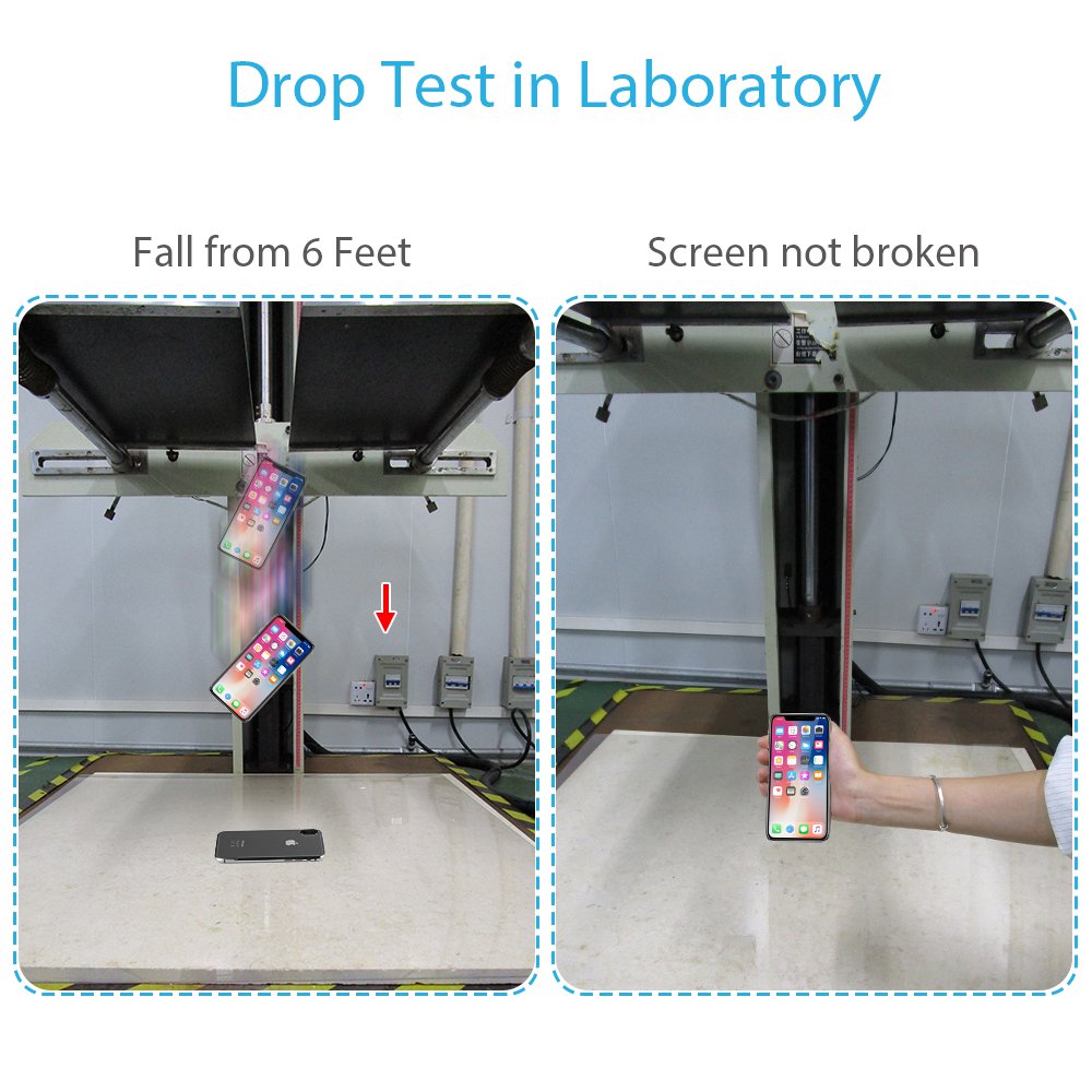 iPhone X Screen Protector,Dendrobates Hybrid Glass Screen Protector [Edge to Edge][Scratch&Shatter Resistant][Case Friendly][Bubble Free]for Apple iPhone X[2-Pack]