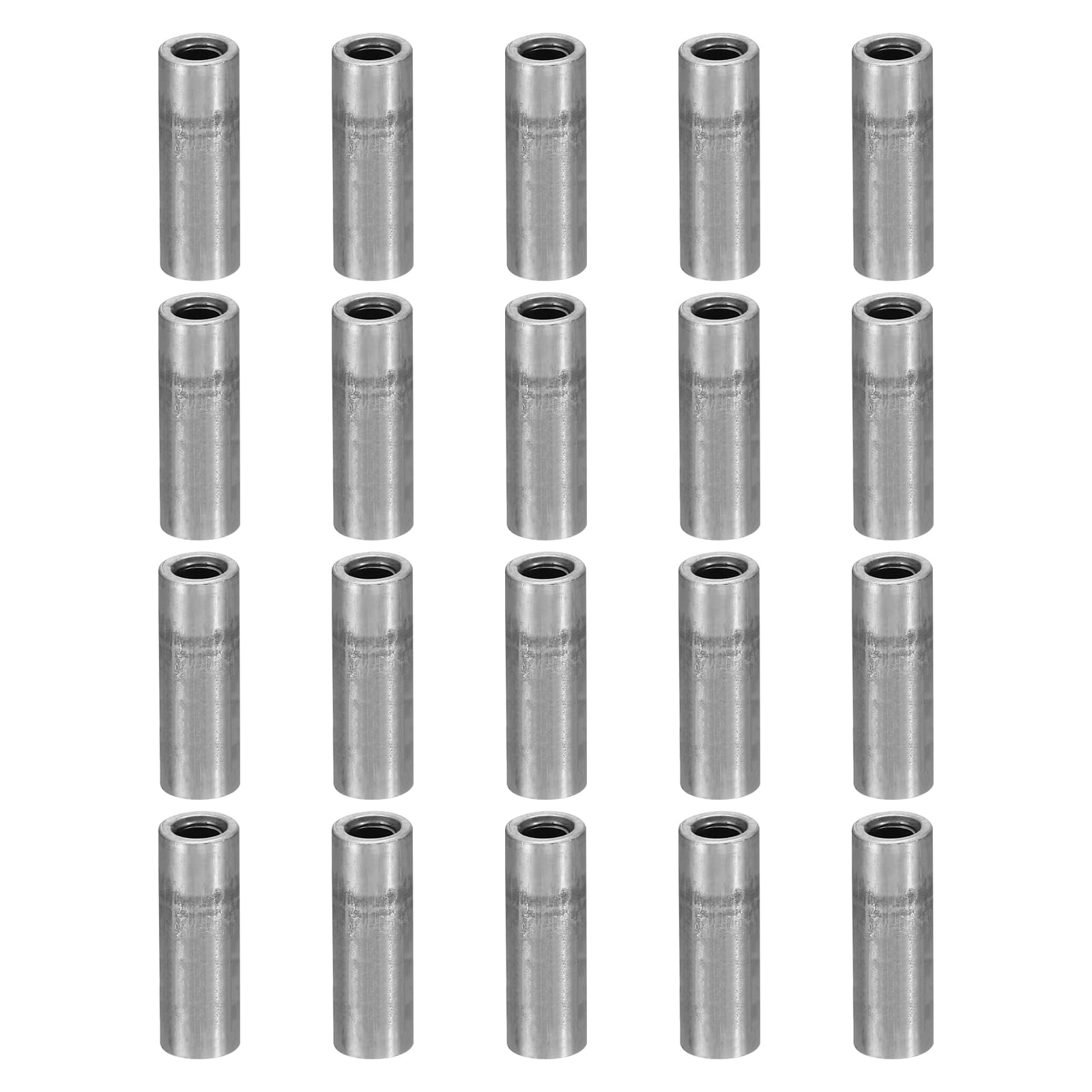 PATIKIL M5 Steel Spacers, 20 Pcs Metal Spacers Steel 5mm ID x 10mm OD x 30mm L Carbon Steel Spacer Screw Standoff Round for 1/5in or M5 Screw Bolts