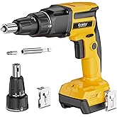 Ecarke Drywall Screw Gun Compatible with DeWalt 20V Battery, 6000RPM High-Speed Power Screwdriver, Brushless Cordless Screwgun tool with Belt Clip, LED Light, Forward &amp; Reverse Adjustable, Tool Only