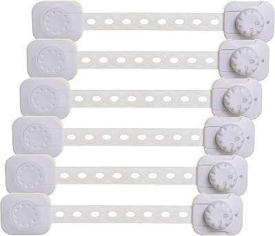 Dreambaby Twist 'N Lock Multipurpose Latch White 6 Pack Model G1435