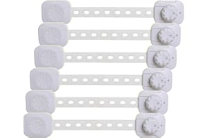 Dreambaby Twist 'N Lock Multipurpose Latch - Child Safety Locks - White - 6 Pack - Model L1435