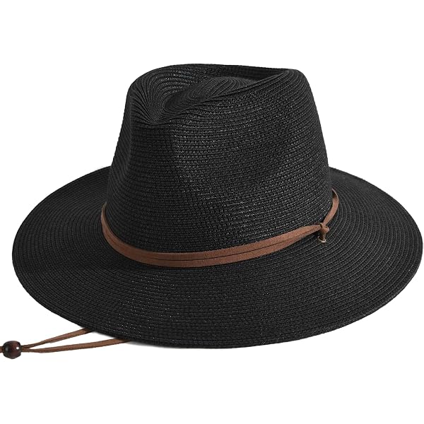 NWT San Diego Hat Company Wide Brim Black Hat With Pleats UPF 50+ San Diego Hat Company Women main image 4