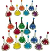 Rhythm Band 20-Note Hand/Desk Bell Set with Twenty Note Kidsplay Handbell Case, holds 20 Hand Bells