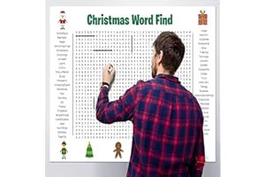 Poster géant de recherche de mots pour Thanksgiving – Jeu de mots croisés mural géant 91,4 x 61 cm, grand poster d'activités 