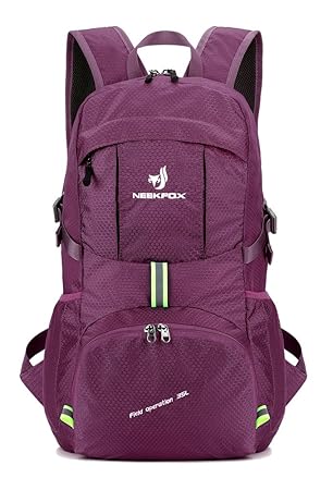 NEEKFOX Leichte Packable Reiserucksack Wanderrucksack, Tagesrucksack, 35L Faltbare Camping Rucksack, Utra leicht Outdoor Spor