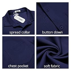 COOFANDY Shirts for Men Button Down Short Sleeve